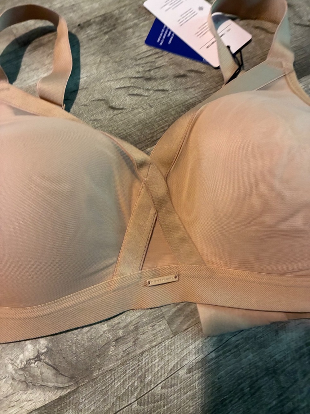 Women’s Honeylove CrossForm Bra Sand New SZ 34C NWT - Picture 3 of 7